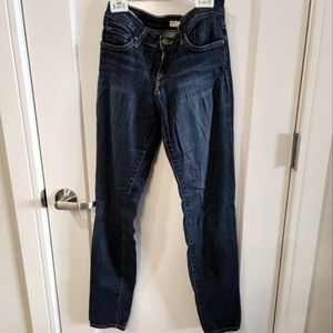 Joie Mid-Rise Dark Wash Skinny Jeans